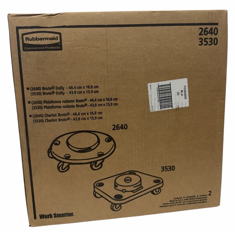Rubbermaid Standard Brute Dolly FG264000BLA Box of 1